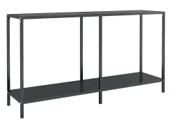 Best Mesa consola 140x35x75,5 cm vidro temperado PT310451 Preto