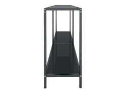 Best Mesa consola 140x35x75,5 cm vidro temperado PT310451 Preto