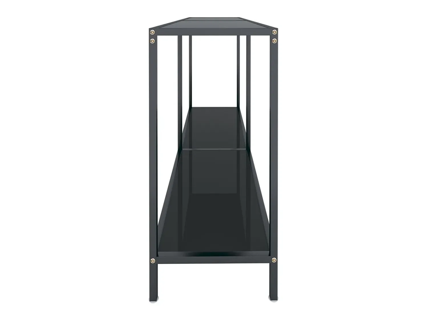 Best Mesa consola 140x35x75,5 cm vidro temperado PT310451 Preto