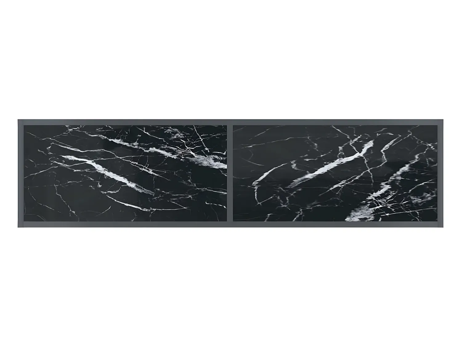 Mesa consola 140x35x75,5 cm vidro temperado PT899882^ Consola