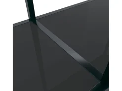 vidaxl Mesa consola 220x35x75,5 cm vidro temperado Preto