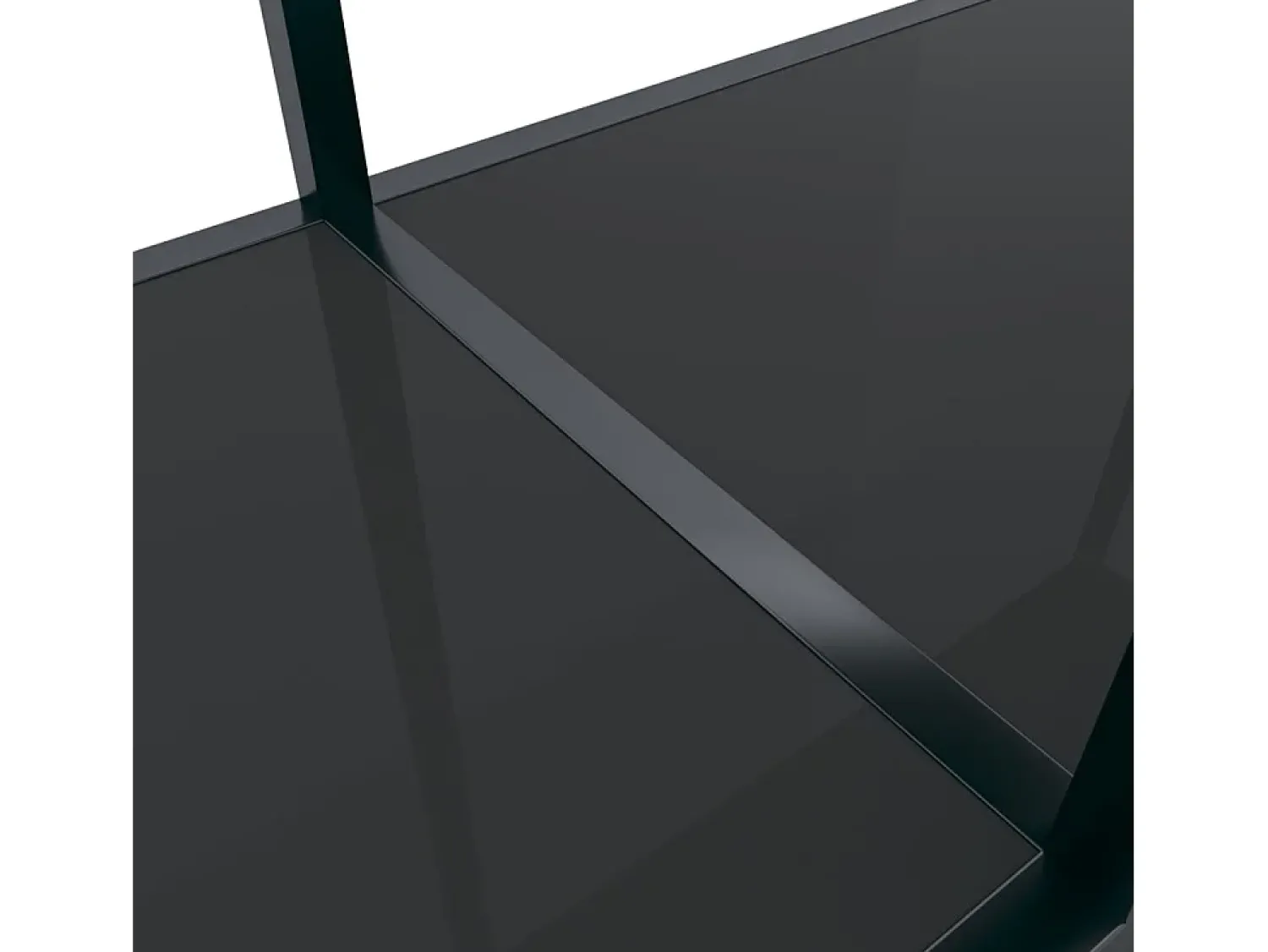 vidaxl Mesa consola 220x35x75,5 cm vidro temperado Preto