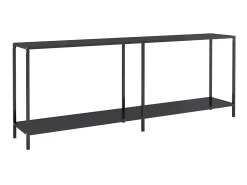Sale Mesa consola 200x35x75,5 cm vidro temperado PT614468 Preto