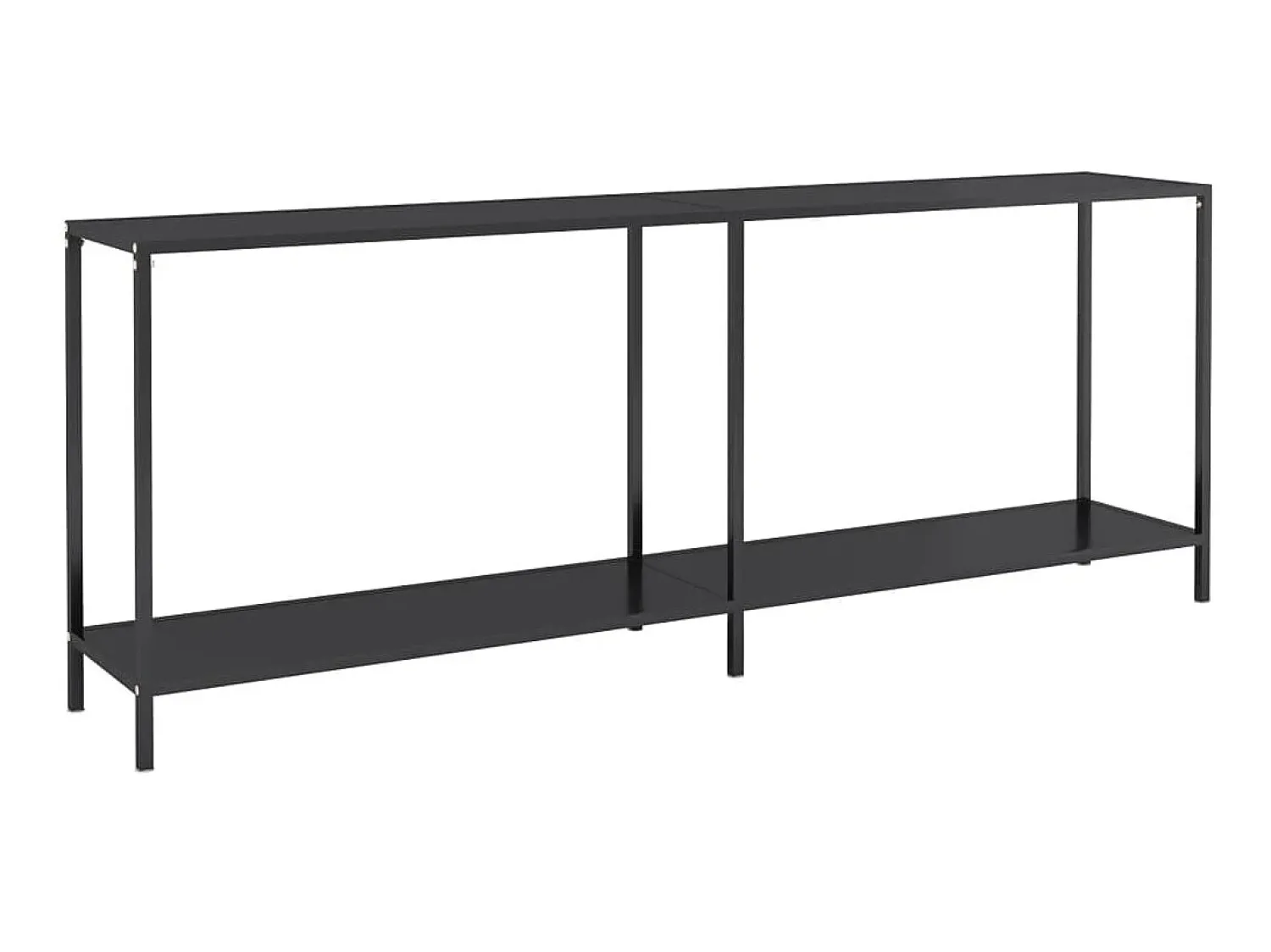 Sale Mesa consola 200x35x75,5 cm vidro temperado PT614468 Preto