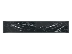 Consola* Mesa consola 200x35x75,5 cm vidro temperado PT420912 Preto