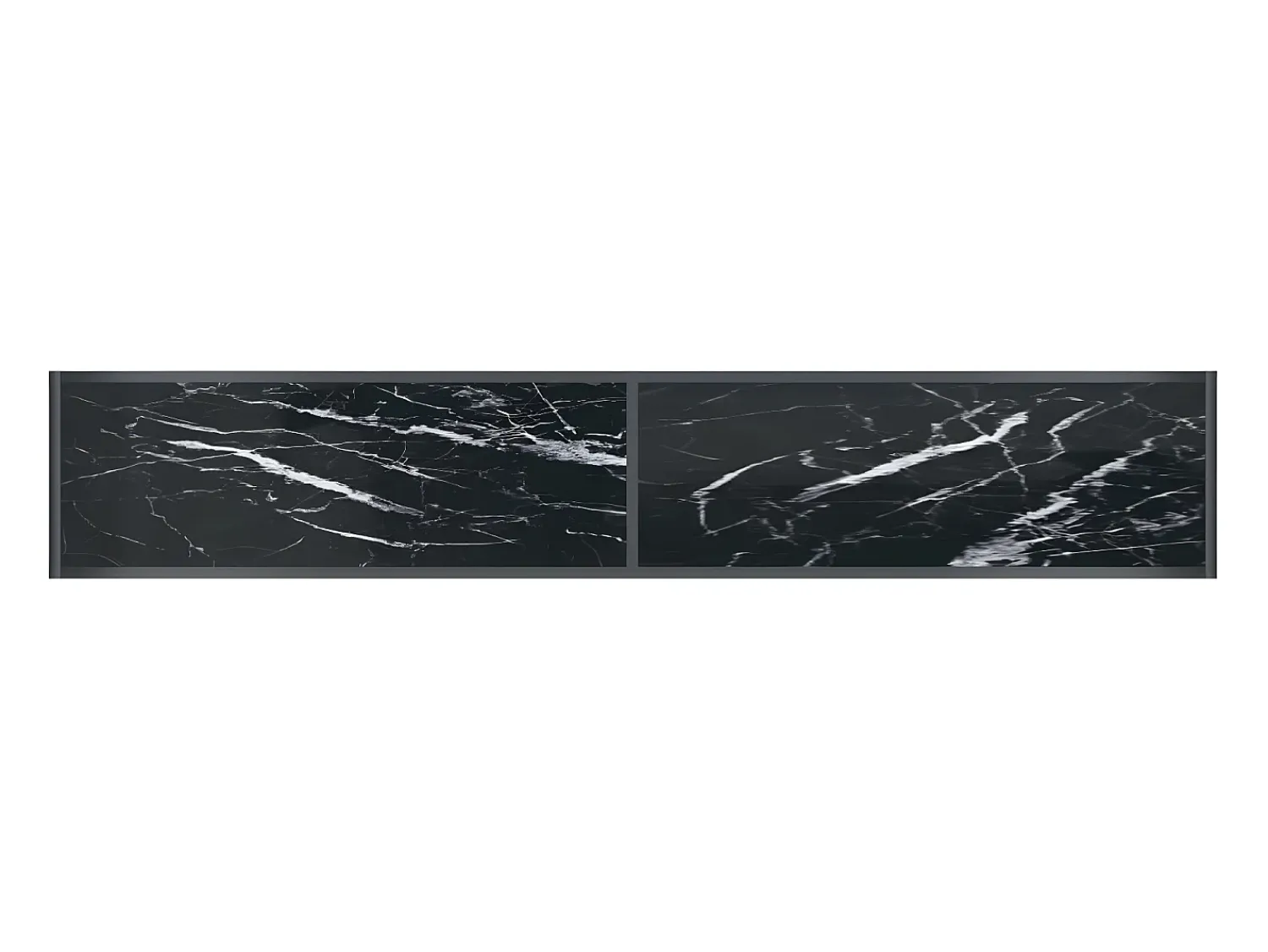 Consola* Mesa consola 200x35x75,5 cm vidro temperado PT420912 Preto