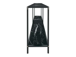 Consola* Mesa consola 200x35x75,5 cm vidro temperado PT420912 Preto