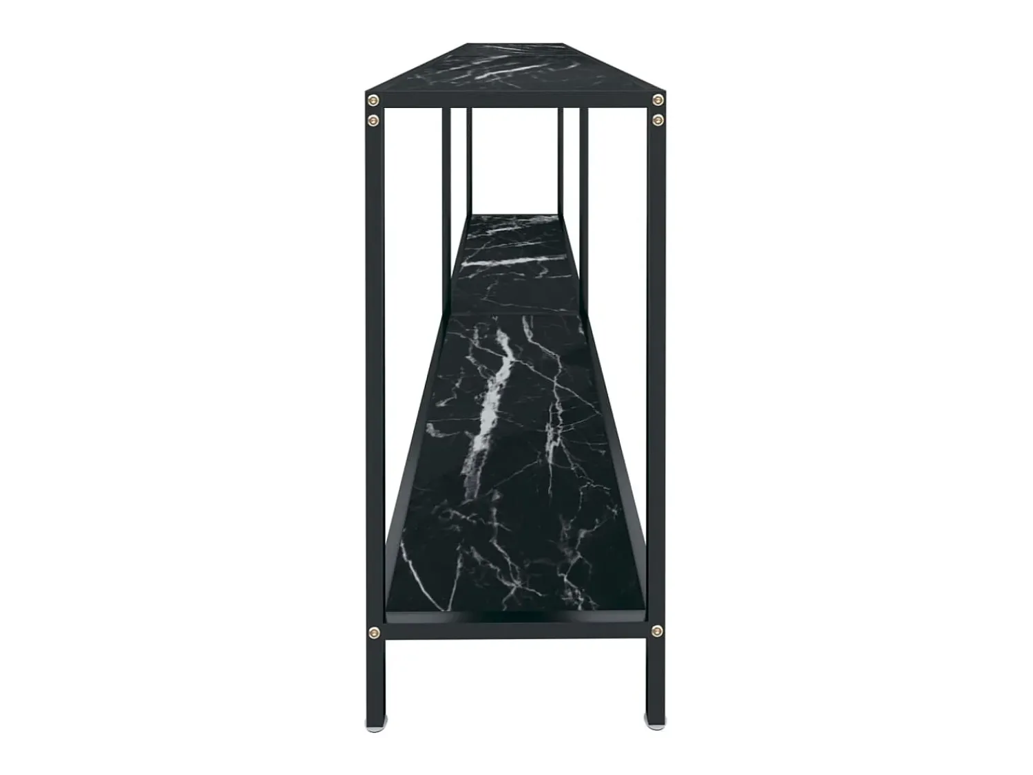 Consola* Mesa consola 200x35x75,5 cm vidro temperado PT420912 Preto