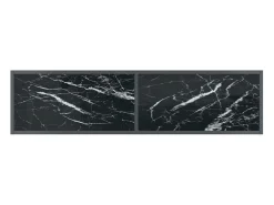 New vidaxl Mesa consola 140x35x75,5 cm vidro temperado Preto