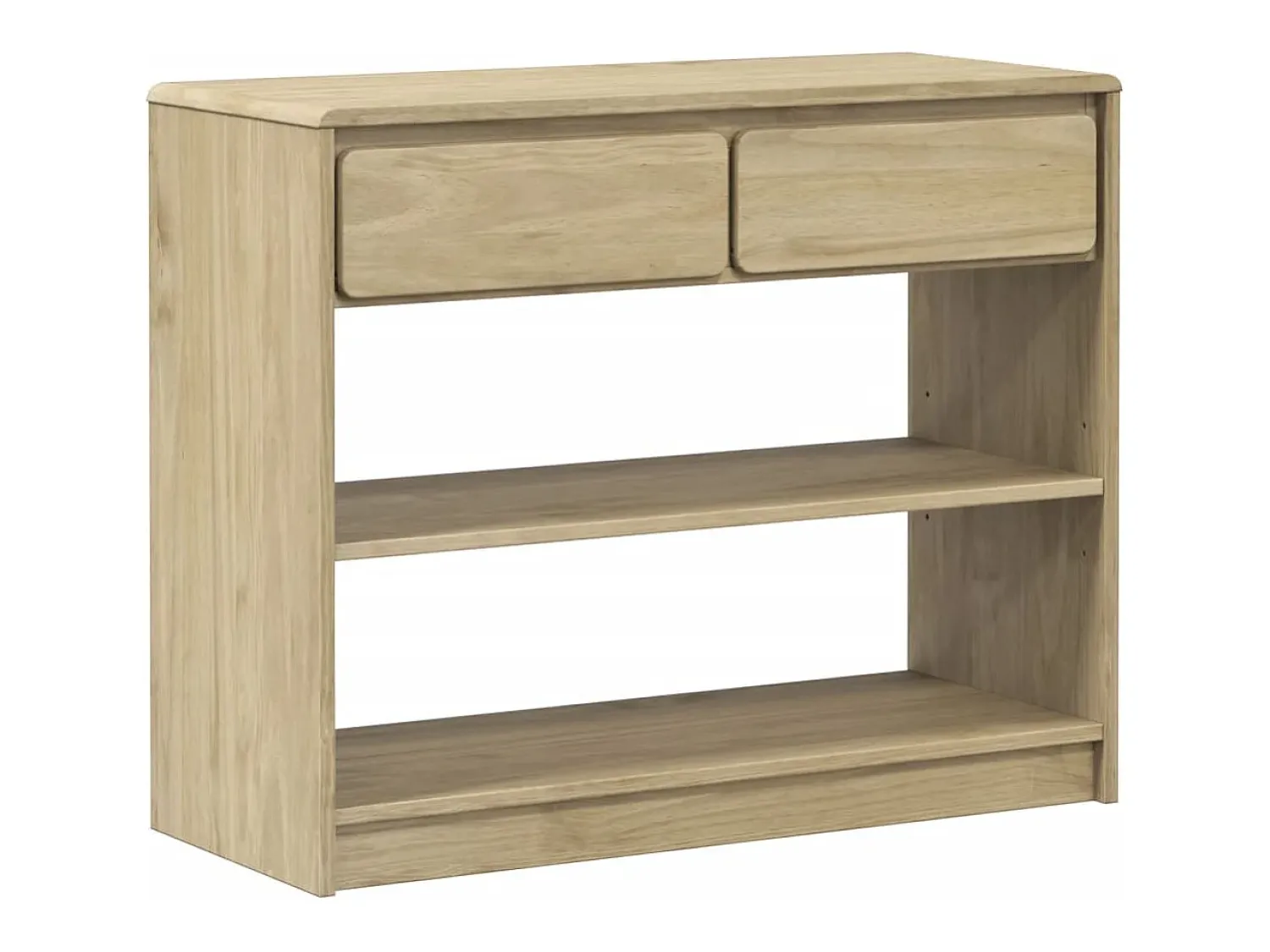 vidaxl Mesa consola SAUDA 89,5x36,5x73 cm pinho maciço cor carvalho^ Consola