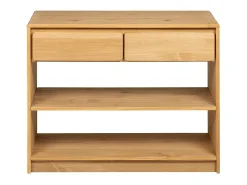 vidaxl Mesa consola SAUDA 89,5x36,5x73 cm pinho maciço cor carvalho^ Consola
