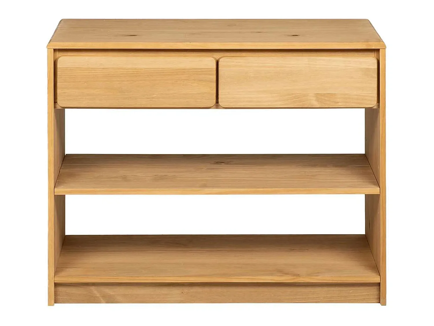 vidaxl Mesa consola SAUDA 89,5x36,5x73 cm pinho maciço cor carvalho^ Consola