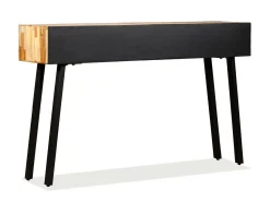 Consola*vidaxl Mesa consola teca reciclada maciça 120x30x76 cm Multicor
