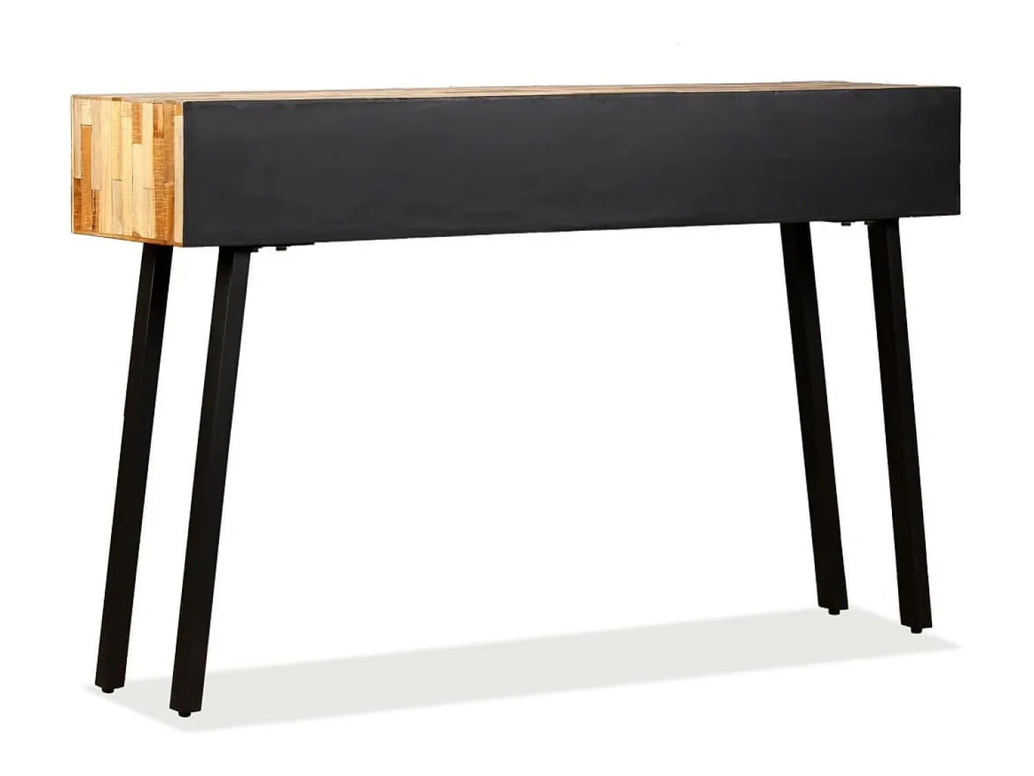 Consola*vidaxl Mesa consola teca reciclada maciça 120x30x76 cm Multicor
