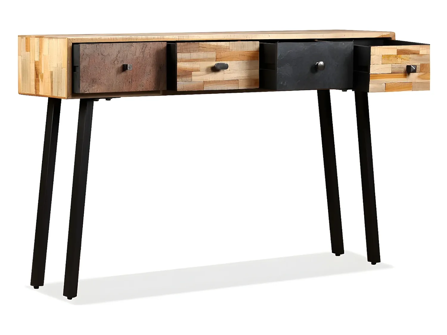 Consola| Mesa consola teca reciclada maciça 120x30x76 cm PT443176 Multicor
