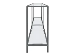 Clearance Mesa consola 160x35x75,5 cm vidro temperado PT634785 Transparente
