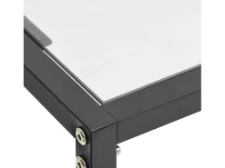 Mesa consola 160x35x75,5 cm vidro temperado PT669374^ Consola