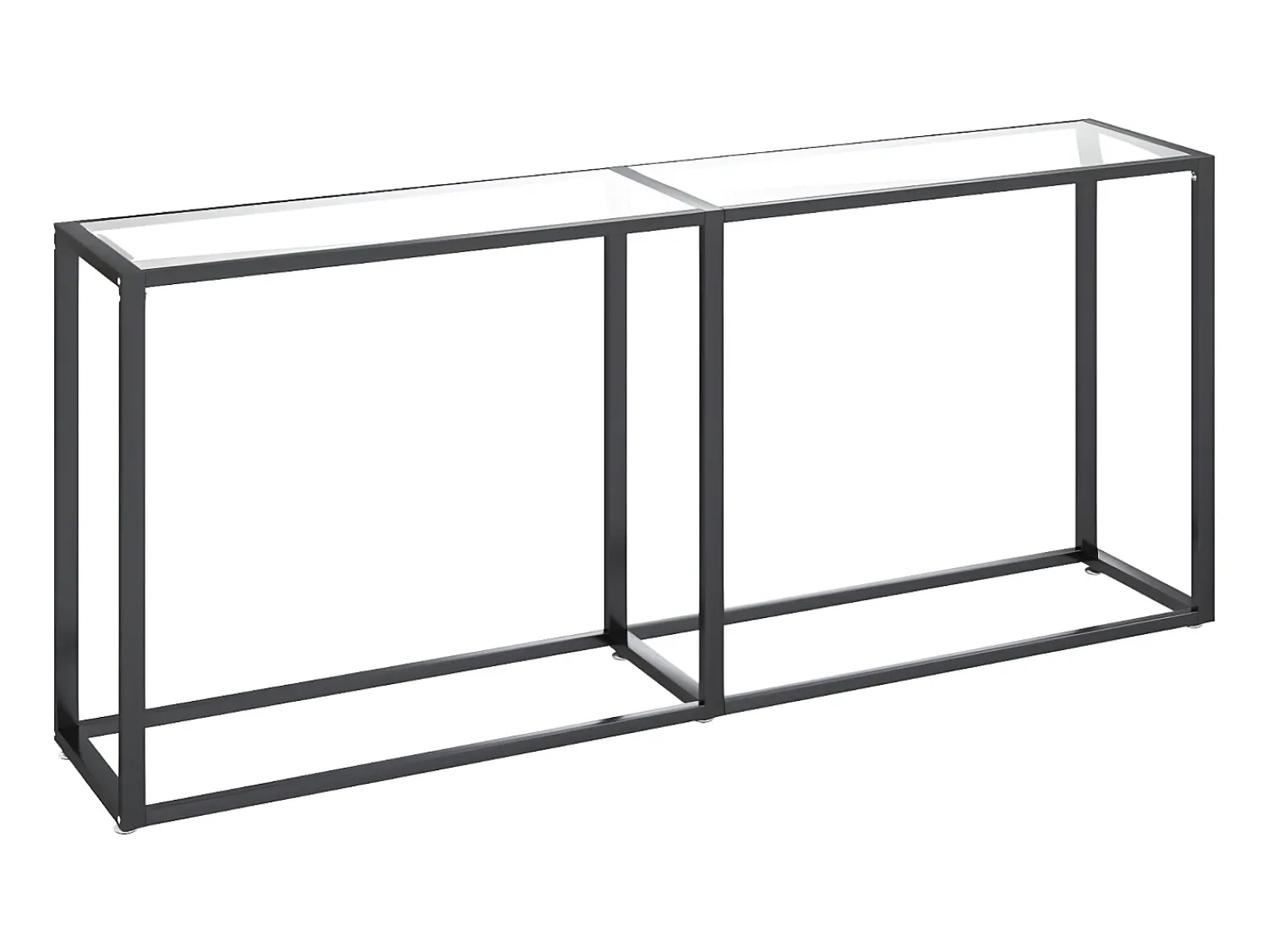 Consola* Mesa consola 180x35x75,5 cm vidro temperado PT921788 Transparente