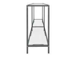 Discount Mesa consola 140x35x75,5 cm vidro temperado PT430270 Transparente