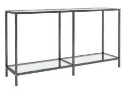Discount Mesa consola 140x35x75,5 cm vidro temperado PT430270 Transparente