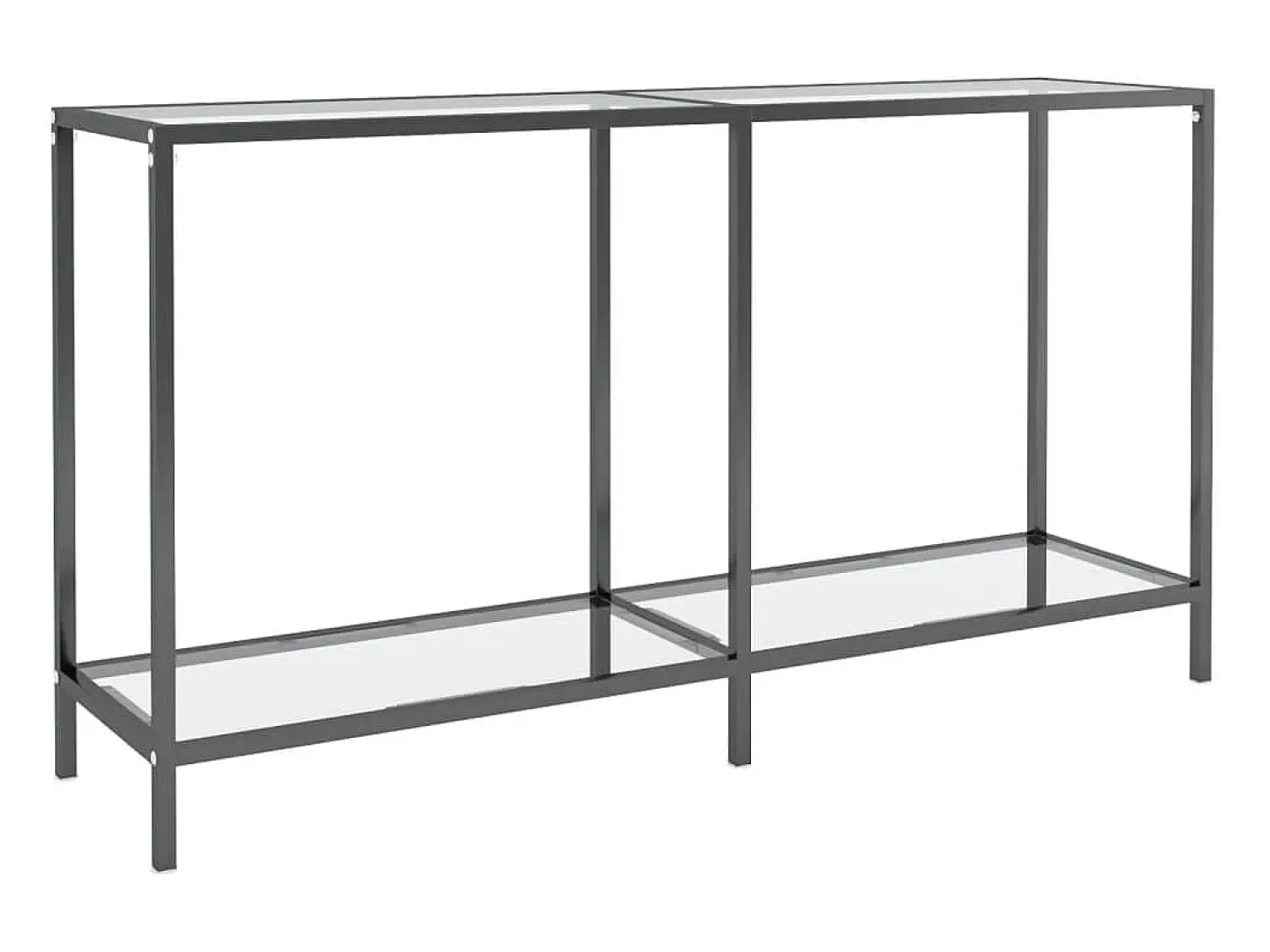 vidaxl Mesa consola 140x35x75,5 cm vidro temperado^ Consola