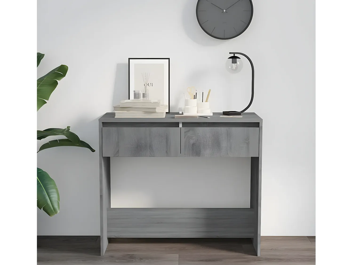Clearance Mesa consola 89x41x76,5 aglomerado cor sonoma PT507593 Cinzento