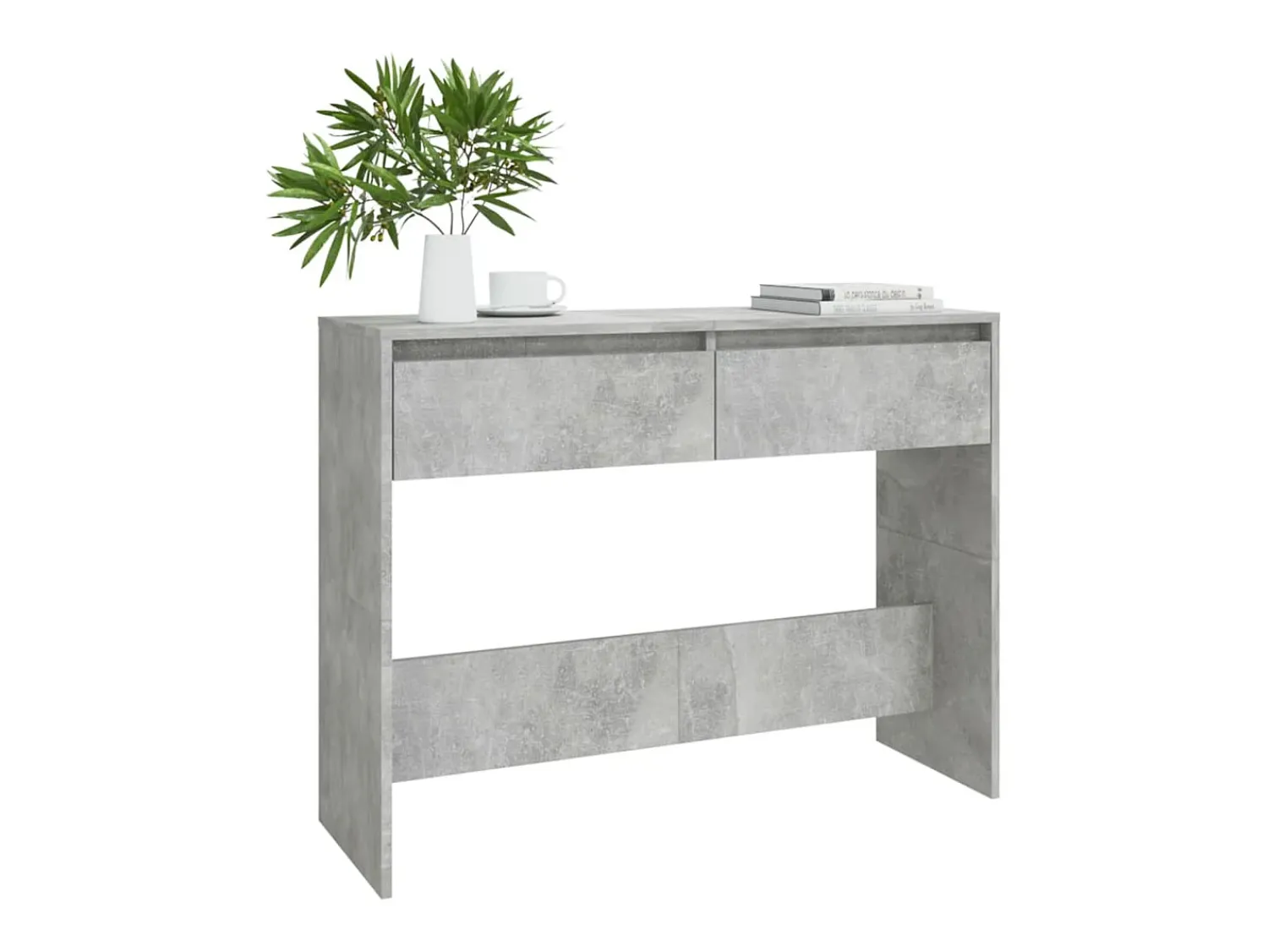 Hot Mesa consola 100x35x76,5 cm aglomerado cimento PT386029 Cinzento
