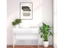 Consola| Mesa consola 100x35x76,5 cm aglomerado PT905114 Branco