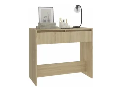 Consola| Mesa consola 89x41x76,5 cm aço cor carvalho sonoma PT964905 Bege