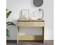 Consola| Mesa consola 89x41x76,5 cm aço cor carvalho sonoma PT964905 Bege