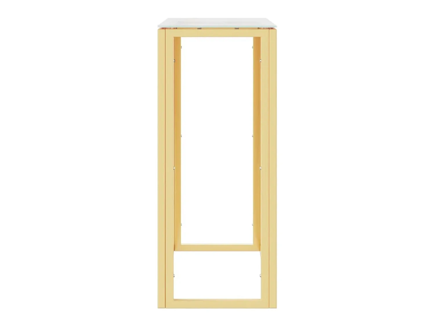 Consola|vidaxl Mesa consola 70x30x70 cm aço inoxidável e vidro Dourado