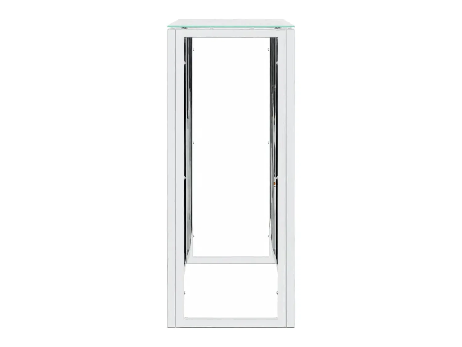 Mesa consola 110x30x70 cm aço inoxidável e vidro PT183754^ Consola