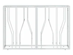 Mesa consola 110x30x70 cm aço inoxidável e vidro PT183754^ Consola