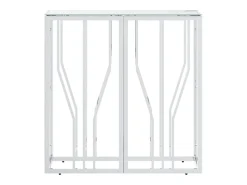 Mesa consola 70x30x70 cm aço inoxidável e vidro PT749282^ Consola