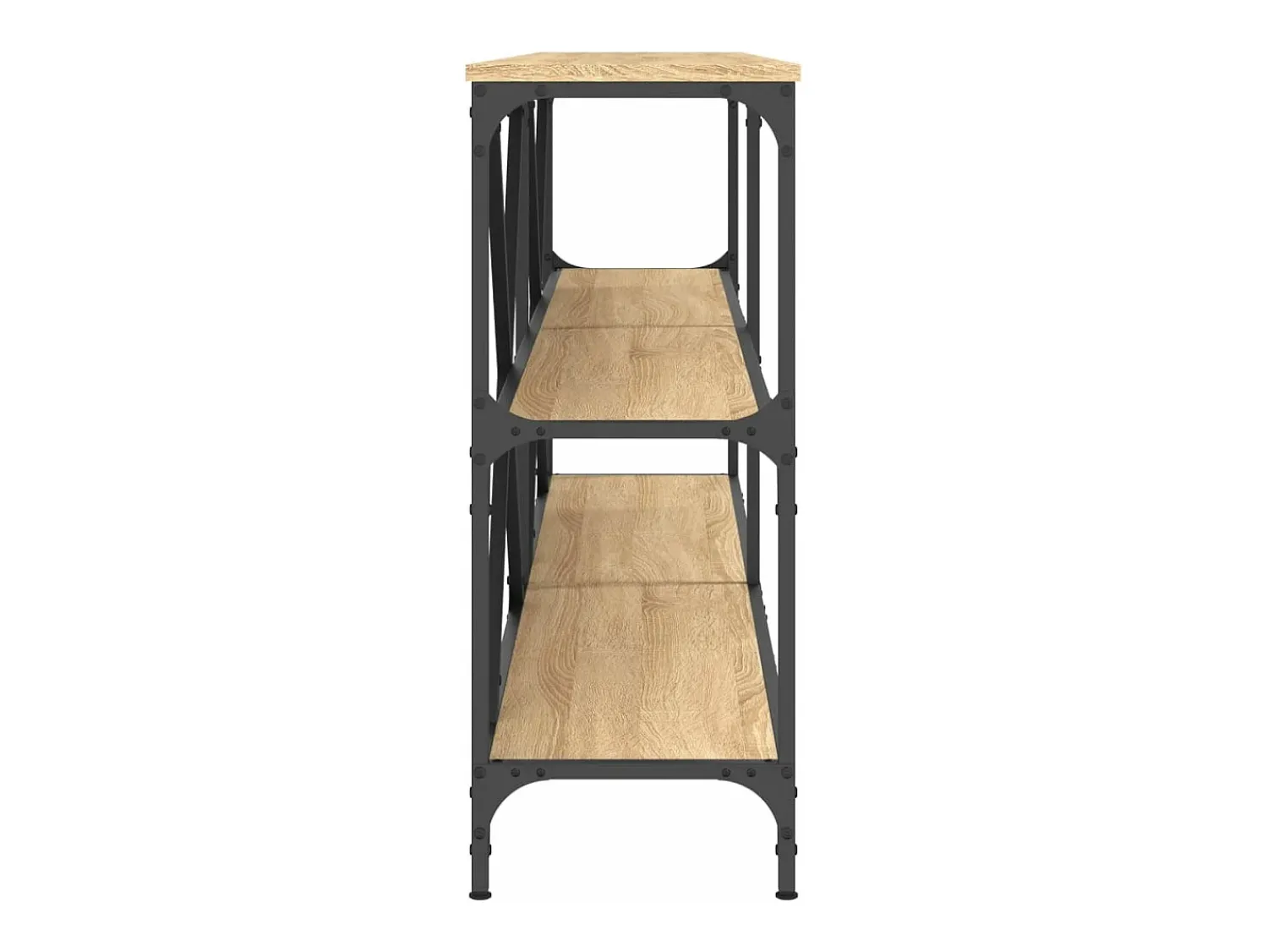 Outlet Mesa consola 180x30x75 cm deriv. madeira/ferro carvalho sonoma PT276858 Castanho
