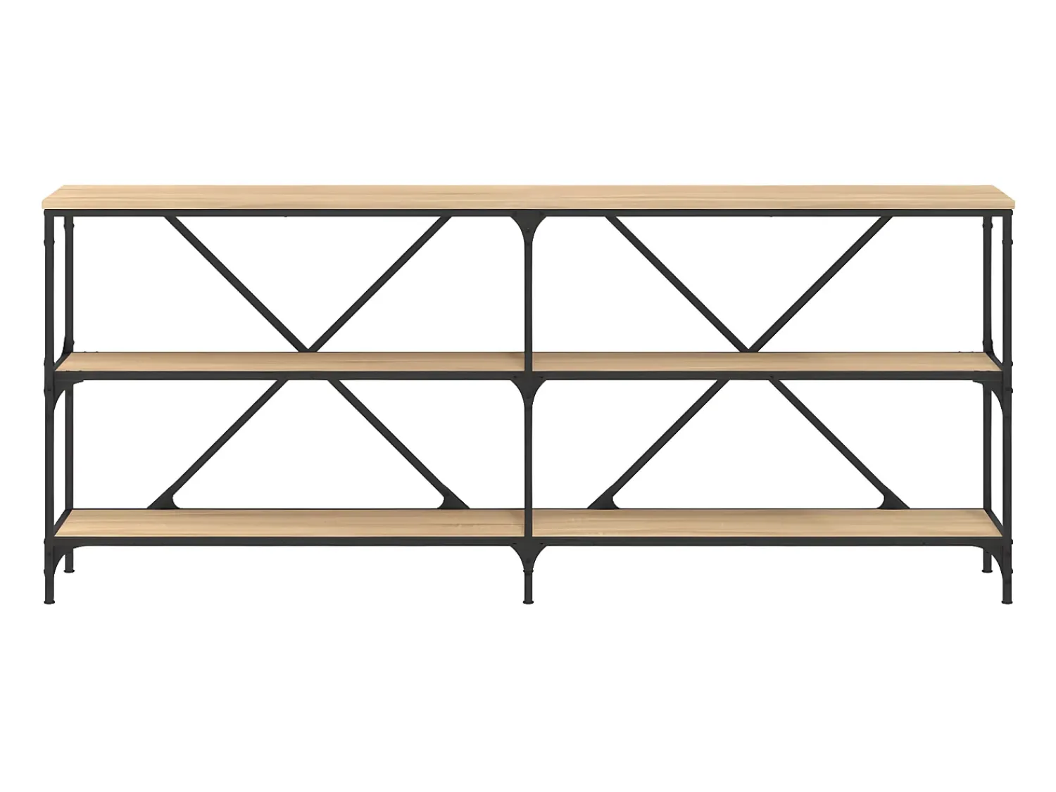 Outlet Mesa consola 180x30x75 cm deriv. madeira/ferro carvalho sonoma PT276858 Castanho