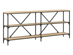 Outlet Mesa consola 180x30x75 cm deriv. madeira/ferro carvalho sonoma PT276858 Castanho