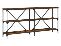 Online Mesa consola 160x30x75 cm deriv. madeira/ferro carvalho fumado PT779121 Castanho