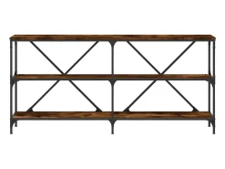 Online Mesa consola 160x30x75 cm deriv. madeira/ferro carvalho fumado PT779121 Castanho