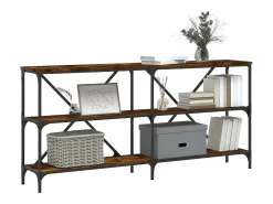 Online Mesa consola 160x30x75 cm deriv. madeira/ferro carvalho fumado PT779121 Castanho
