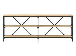 Discount vidaxl Mesa consola 200x30x75 cm deriv. madeira/ferro carvalho sonoma Castanho