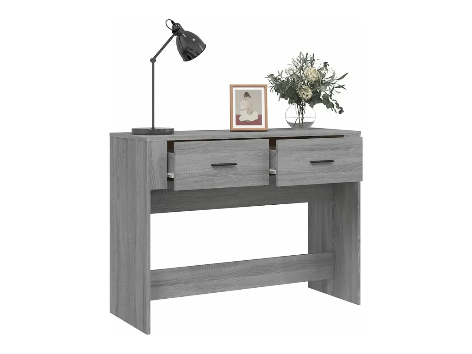 Outlet Mesa consola 100x39x75 cm derivados de madeira sonoma PT956713 Cinzento