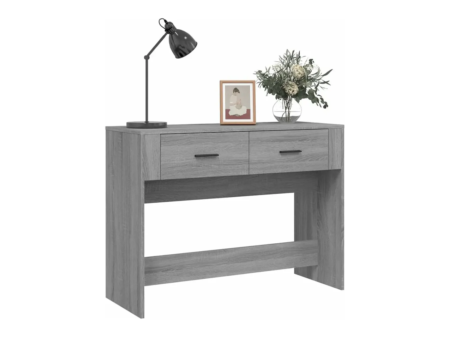 Outlet Mesa consola 100x39x75 cm derivados de madeira sonoma PT956713 Cinzento