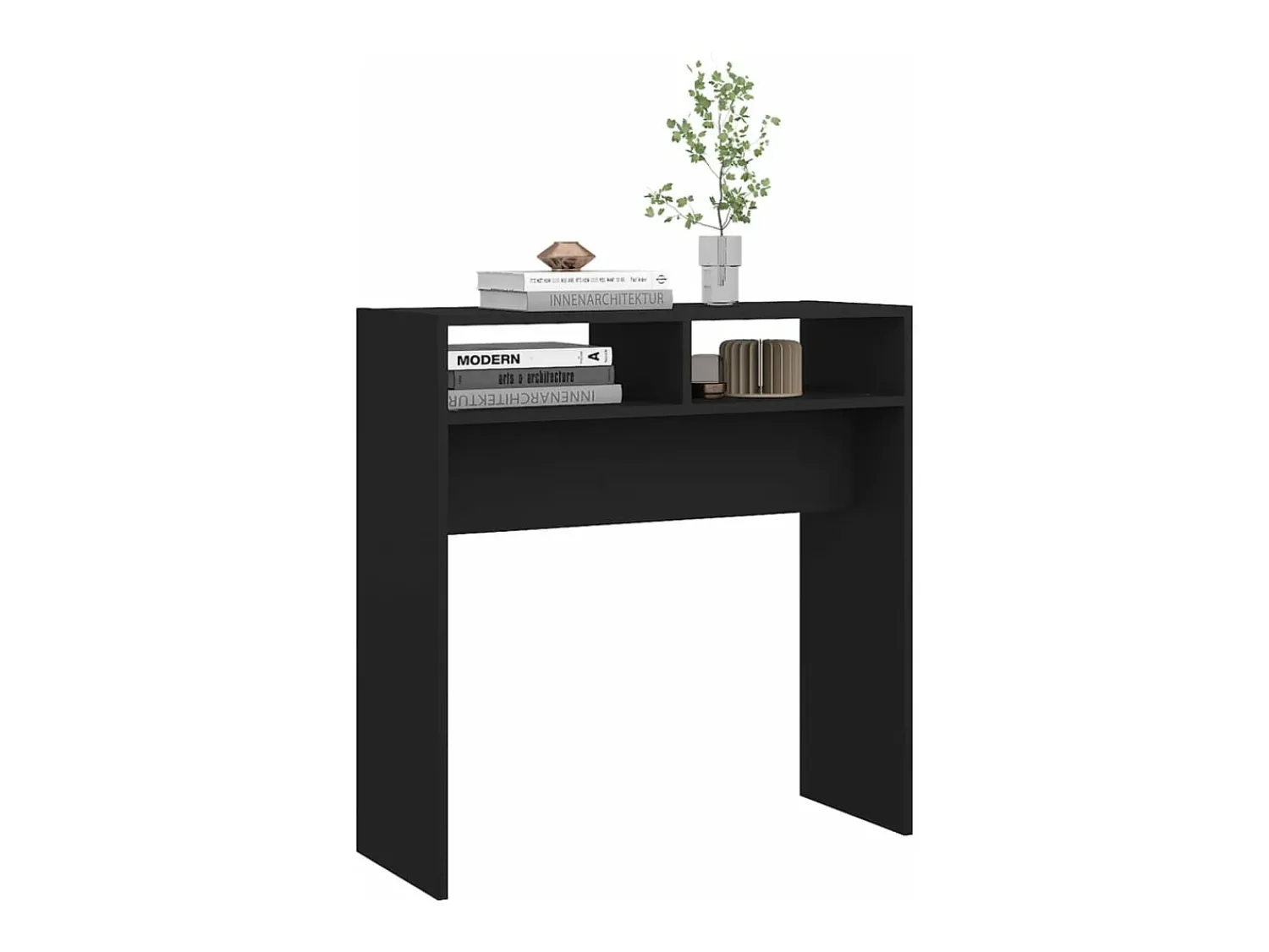 Clearance Mesa consola 78x30x80 cm derivados de madeira PT242861 Preto
