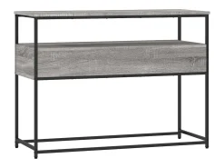 Consola*vidaxl Mesa consola 100x40x75 cm derivados de madeira sonoma Cinzento