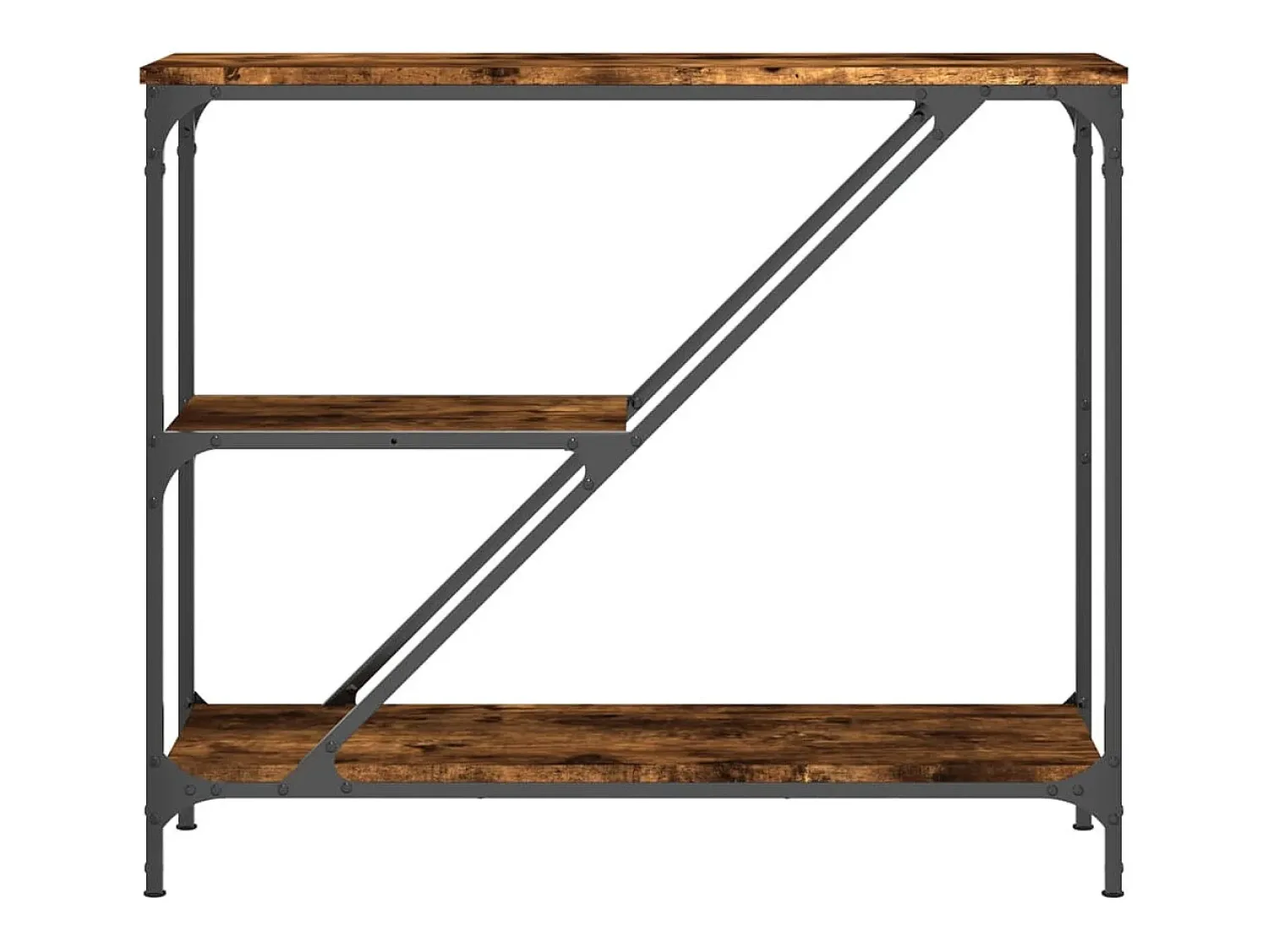 vidaxl Mesa consola 88,5x30x75 cm derivados de madeira carvalho fumado^ Consola