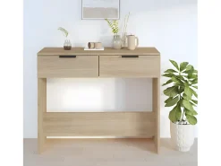 Mesa consola 90x36x75 cm derivados de madeira carvalho sonoma PT595722^ Consola