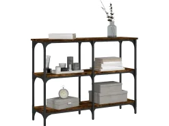 Mesa consola 100x29x75 cm derivados de madeira carvalho fumado PT292807^ Consola