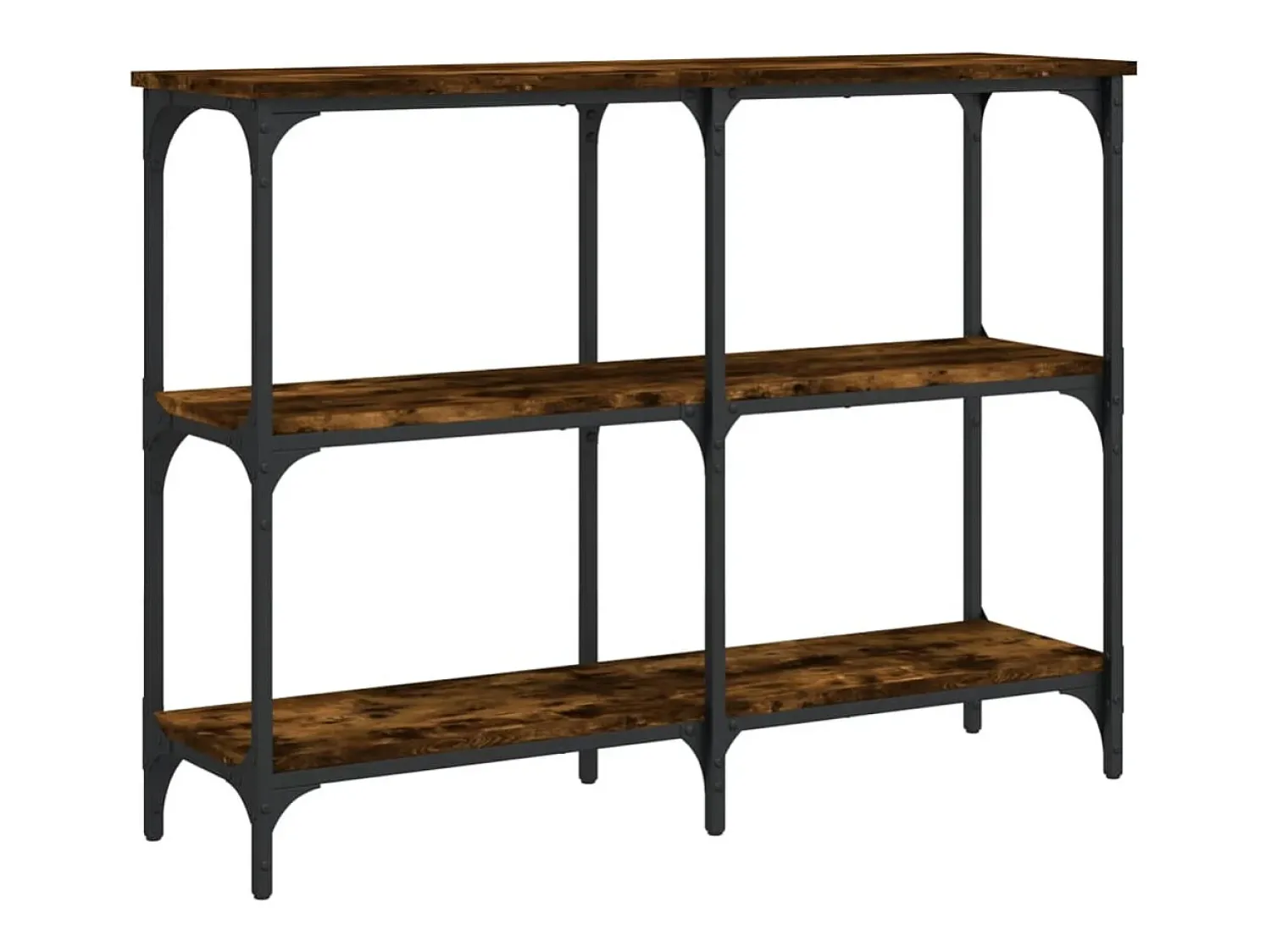 Mesa consola 100x29x75 cm derivados de madeira carvalho fumado PT292807^ Consola