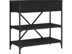 Consola* Mesa consola 75x34,5x75 cm derivados de madeira PT732128 Preto